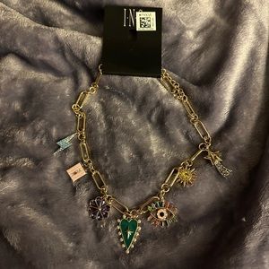 NWT INC Evil Eye Charm Necklace